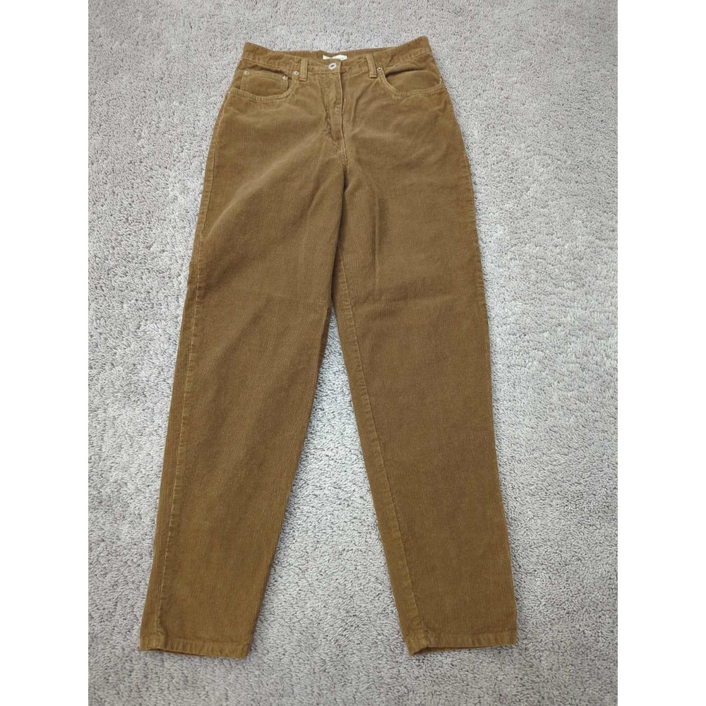 Ann Taylor Pants Womens 10 Brown Corduroy High Rise Tapered Retro 70s Classic